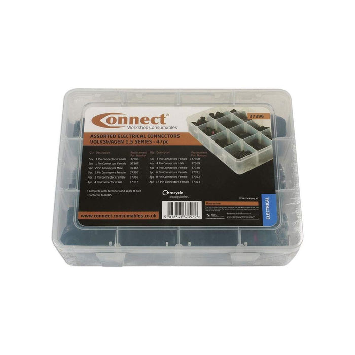 Connect Assorted for VW Group Electrical Connector Kit 1.5 Series 47pc 37396 Tool Connection - Town Tools 