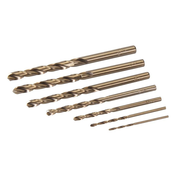 Silverline Cobalt Drill Bit Set 7pce 1.5 - 6mm Silverline - Town Tools 