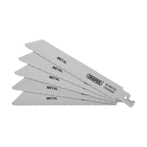 Draper Bi-metal Reciprocating Saw Blades for Metal, 150mm, 14tpi (Pack of 5) Draper - Town Tools 