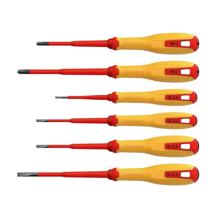 Hultafors VDE Phillips & Slotted Screwdriver Set, 6 Piece Hultafors - Town Tools