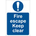 Draper Fire Escape Keep Clear 72146 Draper - Town Tools 