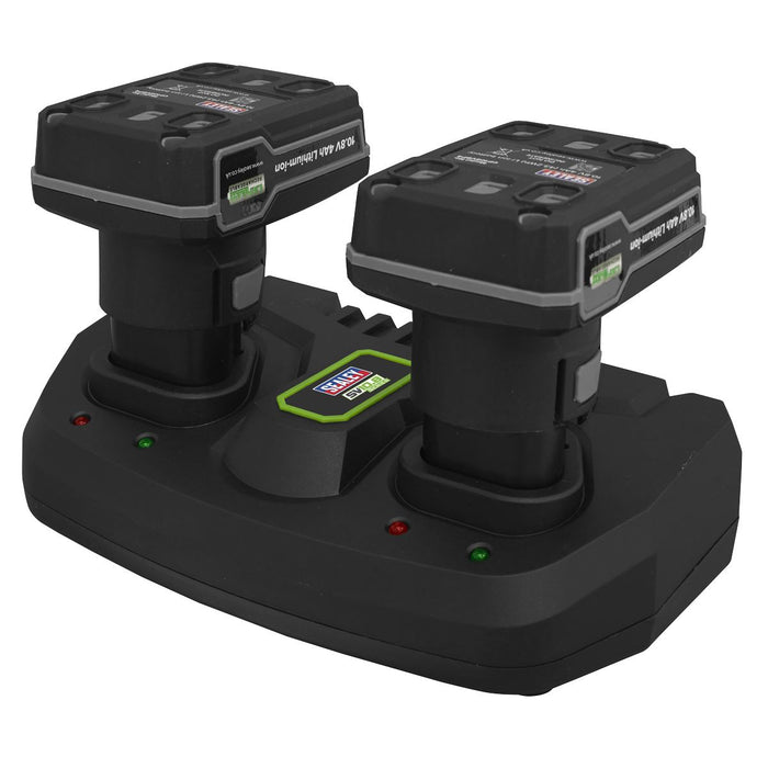 Sealey Fast Charge Dual Battery Charger for 10.8V SV10.8 Series CP108VMC2 Sealey - Town Tools 