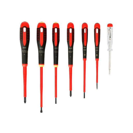 Bahco BE-9887S ERGO™ VDE Insulated Screwdriver Set, 7 Piece Bahco - Town Tools