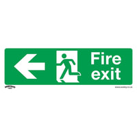 Sealey Safe Conditions Safety Sign Fire Exit (Left) Rigid Plastic SS25P1