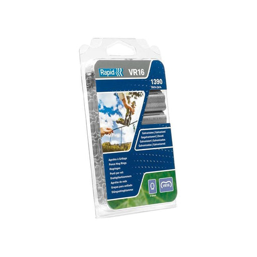 Rapid VR22 Fence Hog Rings Pack 1600 Galvanised Boxed Rapid - Town Tools