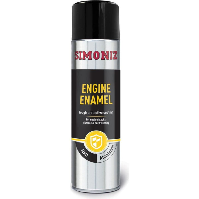 6x Simoniz Enamel Matt Aluminium Engine Enamel Car Spray Paint Aerosol Can 500ml