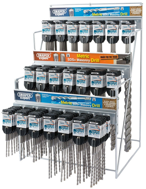 Draper Assorted Metric SDS+ Drill Bit Merchandiser (126 Piece) 64049 Draper - Town Tools 