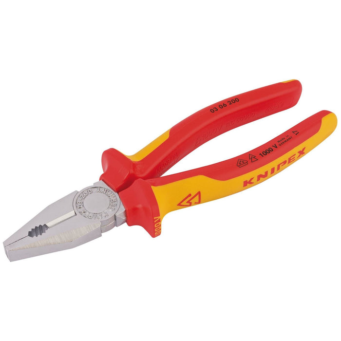 Draper Knipex 03 06 200 SBE Fully Insulated Combination Pliers, 200mm 81212 Draper - Town Tools 