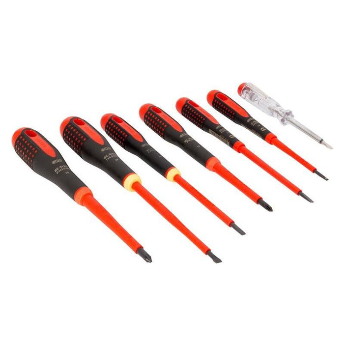 Bahco BE-9887S ERGO™ VDE Insulated Screwdriver Set, 7 Piece Bahco - Town Tools