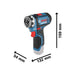 Bosch GSR 12V-15 FC Pro FlexiClick Drill Driver 12V 2 x 2.0Ah Li-ion Bosch - Town Tools