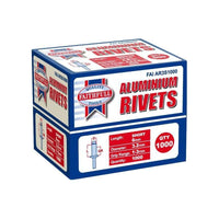 Faithfull Aluminium Rivets 3.2 x 6mm Short Bulk Pack of 1000