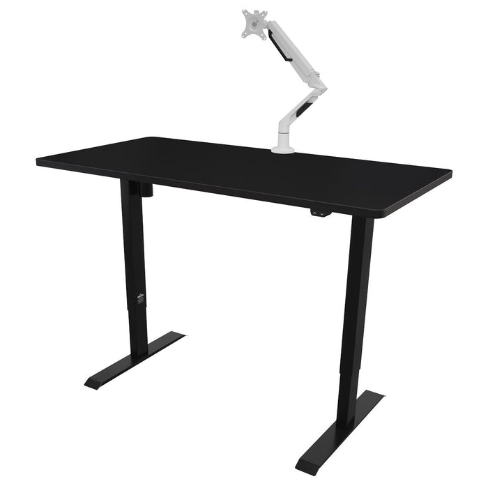 Dellonda Single Motor  Adjustable-Height Electric Sit/Stand Desk - Black Desktop