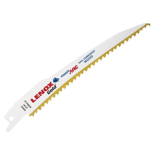 Lenox 656GR Gold® Wood Cutting Reciprocating Saw Blades 150mm 6 TPI (Pack 5) LENOX - Town Tools