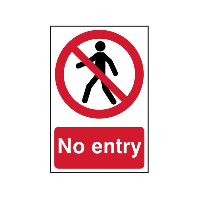 Scan No Entry - PVC Sign 200 x 300mm Scan - Town Tools