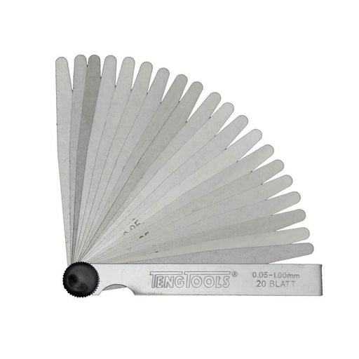 Teng Tools Feeler Gauge 0,05-1,0mm 100mm 20 Blades Teng Tools - Town Tools 