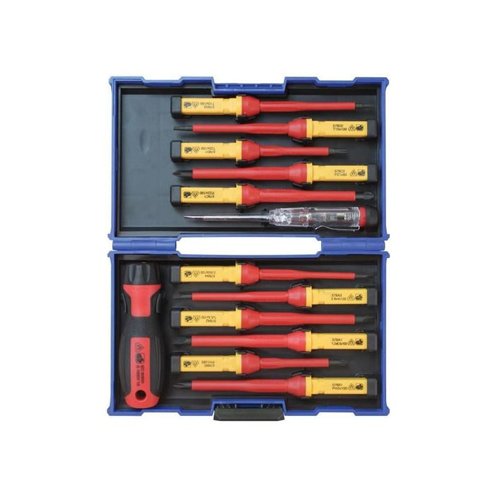 Faithfull Interchangeable VDE Screwdriver Set, 13 Piece Faithfull - Town Tools