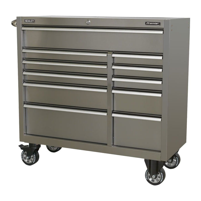 Sealey Rollcab 11 Drawer 1055mm Stainless Steel Heavy-Duty PTB105511SS Sealey - Town Tools 