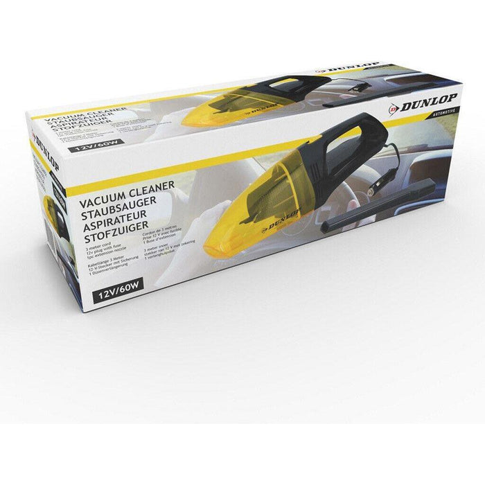 Dunlop Wet & Dry Car Vacuum Cleaner – Compact with Nozzle & Extension | 12V, 60W Dunlop - Town Tools