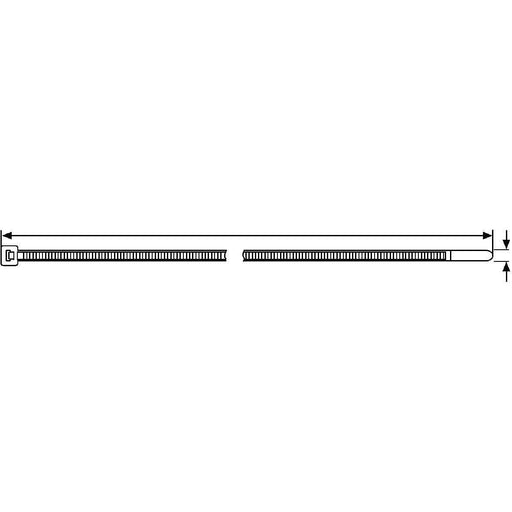 Tool Connection Hellermann Natural Cable Tie 300mm x 7.6mm T120I 100pc 30287 Tool Connection - Town Tools 