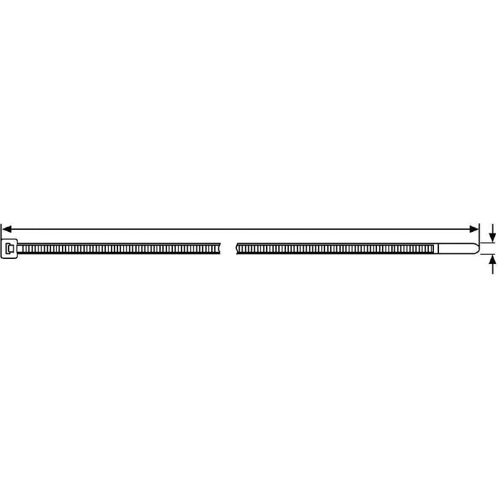 Tool Connection Hellermann Natural Cable Tie 300mm x 7.6mm T120I 100pc 30287 Tool Connection - Town Tools 