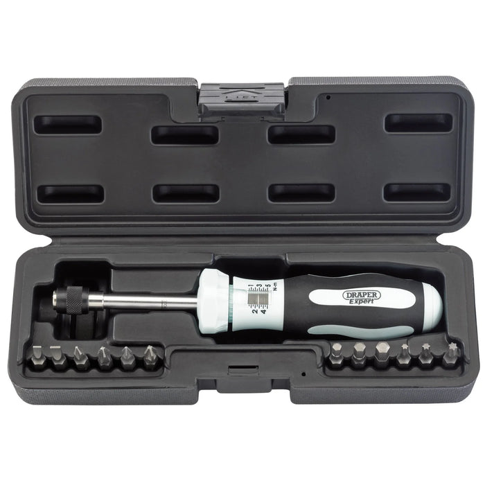 Draper Expert Torque Screwdriver Kit, 1-5Nm - 995TS-1
