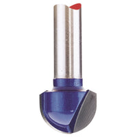 Draper TCT Router Bit, 1/4" Core Box, 12.7 x 6.35mm Radius - RB16