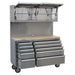 Sealey Mobile Stainless Steel Tool Cabinet 10 Drawer with Backboard & 2 Wall Cup Sealey - Town Tools 