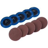 Draper Aluminium Oxide Sanding Discs, , 180 Grit (Pack of 10) 50-75mm
