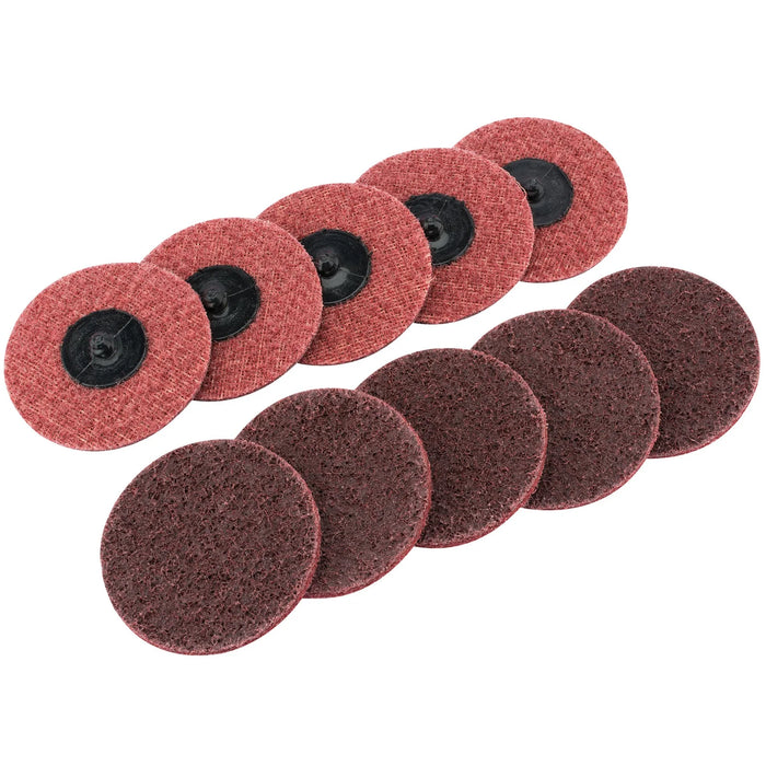 Draper Polycarbide Abrasive Pads, , Medium (Pack of 10) 50-75mm