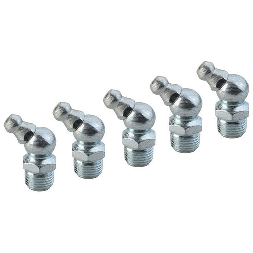 Faithfull Grease Nipple 45° 1/8in BSP (Pack 5) Faithfull - Town Tools