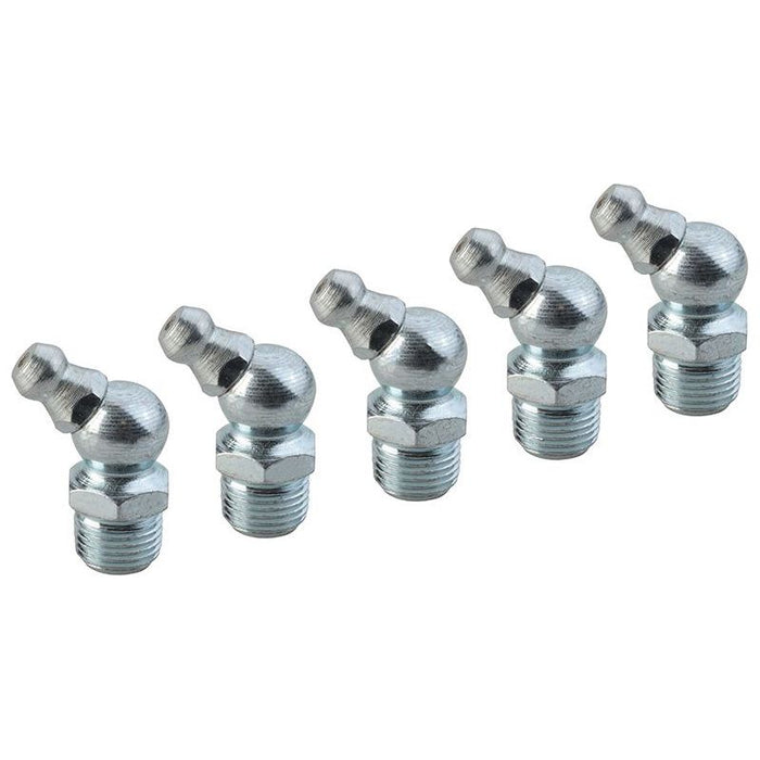 Faithfull Grease Nipple 45° 1/8in BSP (Pack 5) Faithfull - Town Tools