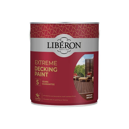 Liberon Extreme Decking Paint Medium Brown 2.5 litre Liberon - Town Tools
