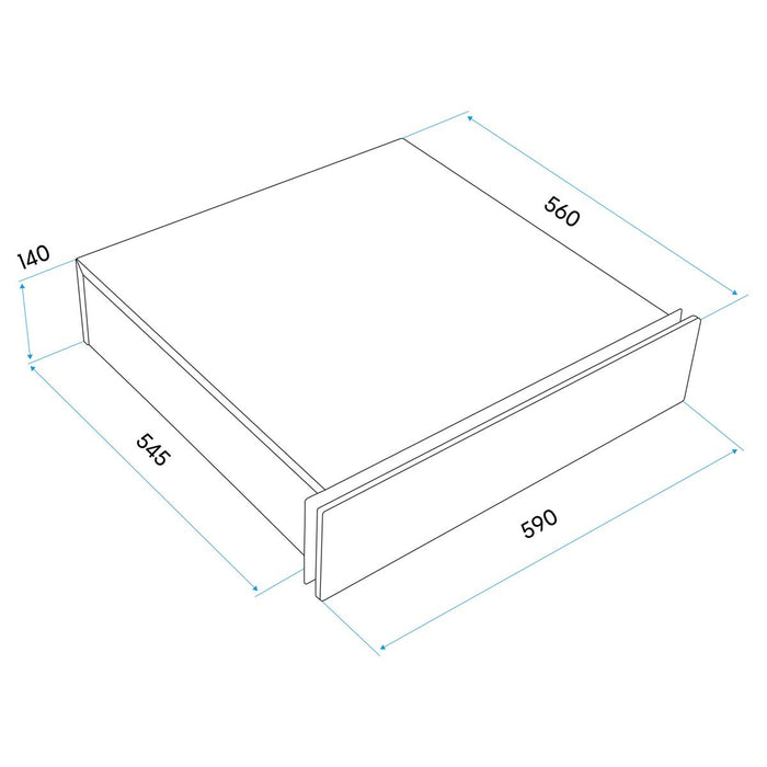 Baridi Integrated Warming Drawer 60cm - Black DH201