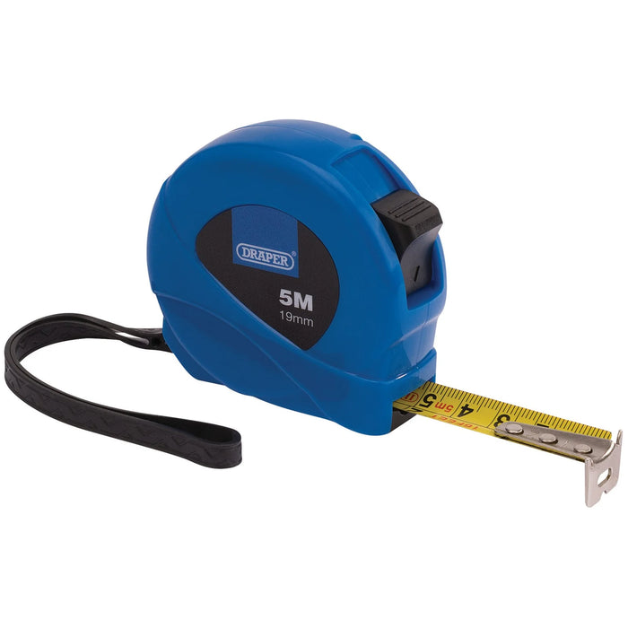Draper Measuring Tape, 5m/16ft x 19mm, Blue - EMTC