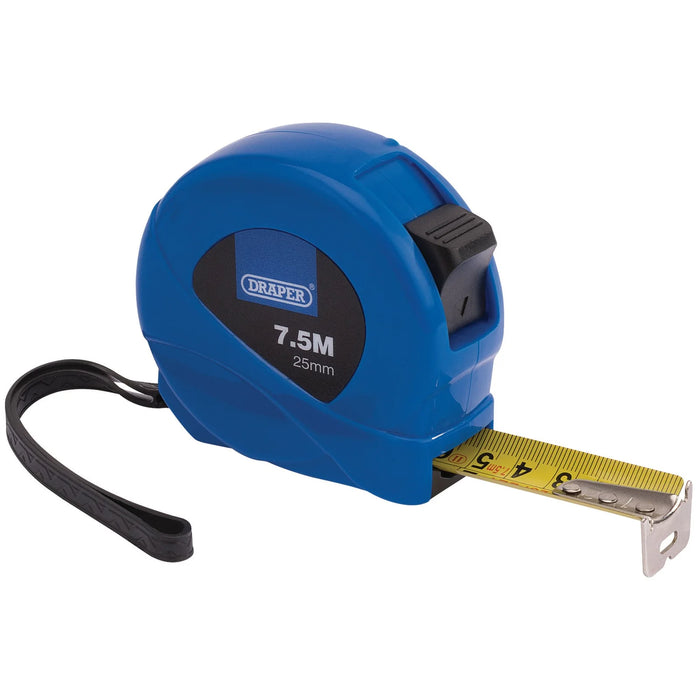 Draper Measuring Tape, 7.5m/25ft x 25mm, Blue - EMTC