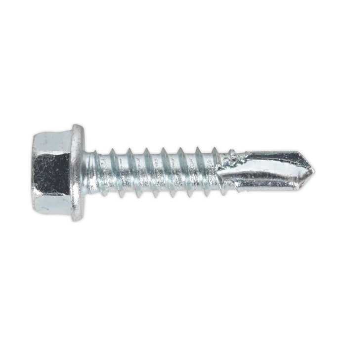 Sealey Self Drilling Screw 5.5 x 25mm Hex Head Zinc Pack of 100 SDHX5525 Sealey - Town Tools 