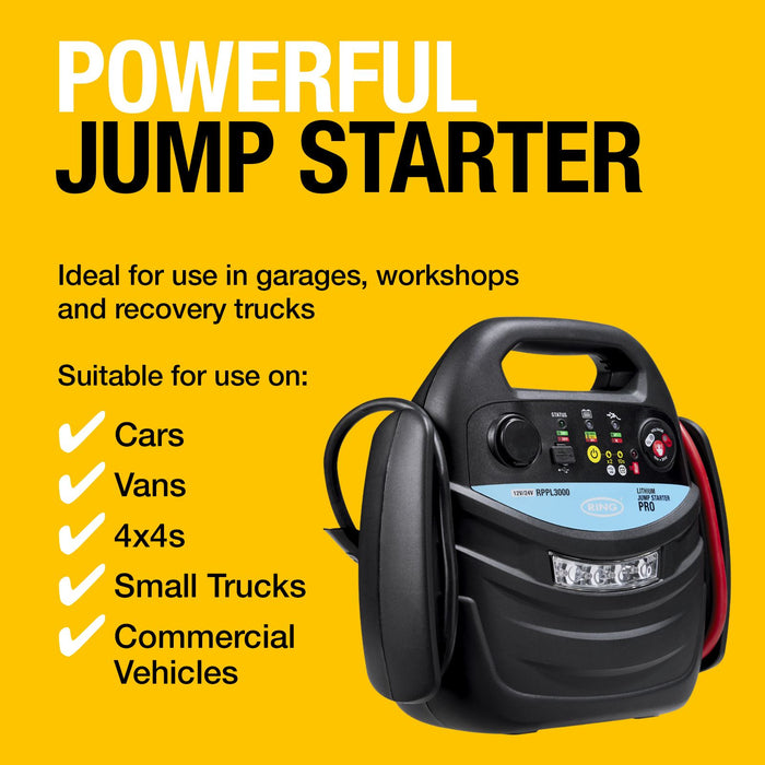 Ring RPPL3000 JUMPSTART PRO 3000 Professional Jump Starter