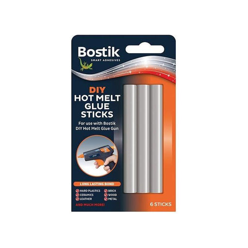 Bostik DIY Hot Melt Glue Sticks (Pack 6) Bostik - Town Tools