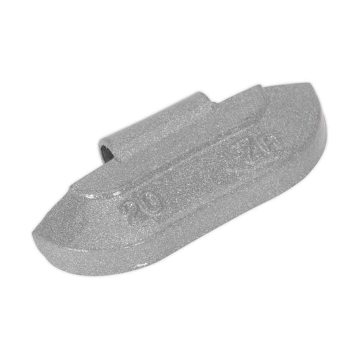 Sealey Wheel Weight 20g Hammer-On Zinc for Steel Wheels Pack of 100 WWSH20 Sealey - Town Tools 