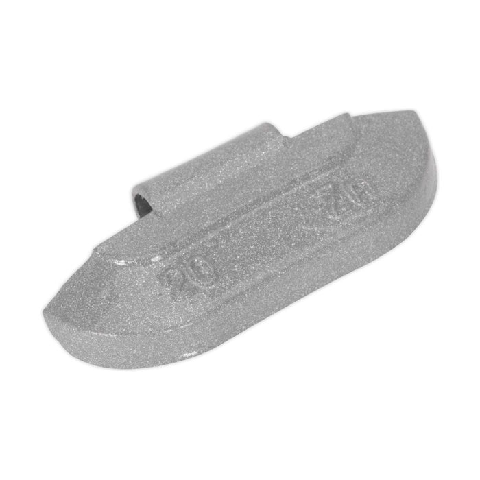 Sealey Wheel Weight 20g Hammer-On Zinc for Steel Wheels Pack of 100 WWSH20 Sealey - Town Tools 