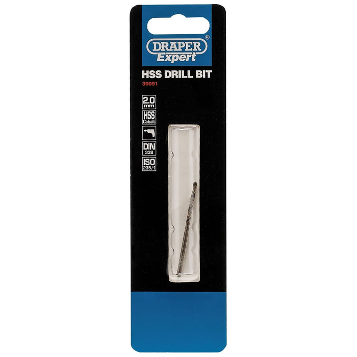 Draper HSS Cobalt Drill Bit, 2.0mm 39091