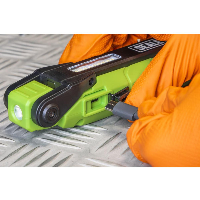 Sealey Rechargeable 360 Inspection Light 10W & 2 x 4W SMD LED - Green LED3605G Sealey - Town Tools 