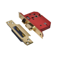 Union StrongBOLT 22WCS Mortice Bathroom Lock Polished Brass 68mm 2.5in Visi