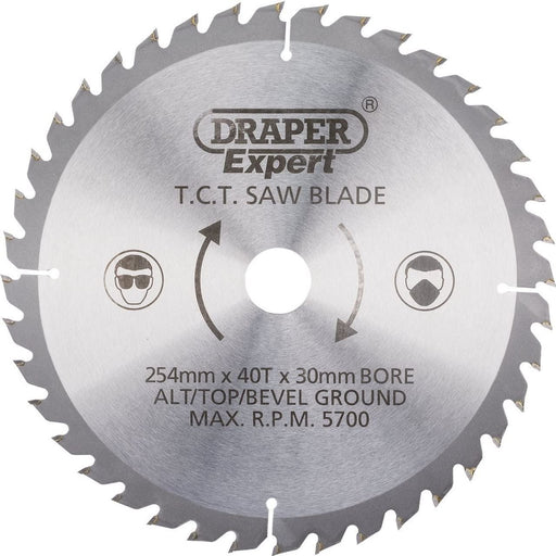 Draper TCT Saw Blade, 254 x 30mm, 40T 38154 Draper - Town Tools 