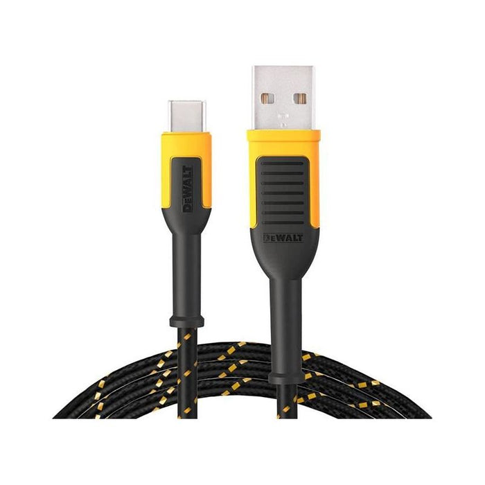 Dewalt Telecoms USB A to USB C Reinforced Charging Cable 3m (10ft) DEWALT Telecoms - Town Tools