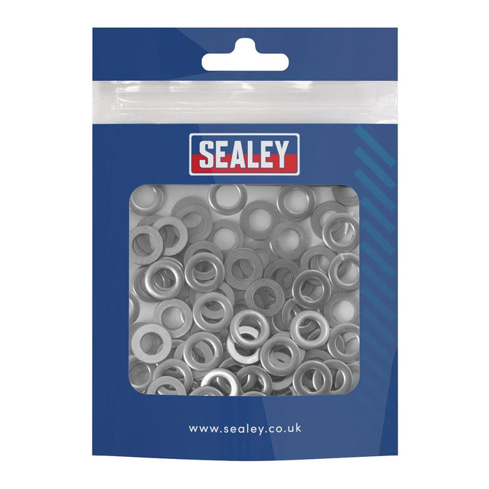 Sealey Flat Washer Stainless Steel M6, DIN 125 - Pack of 100 SSW6 Sealey - Town Tools 