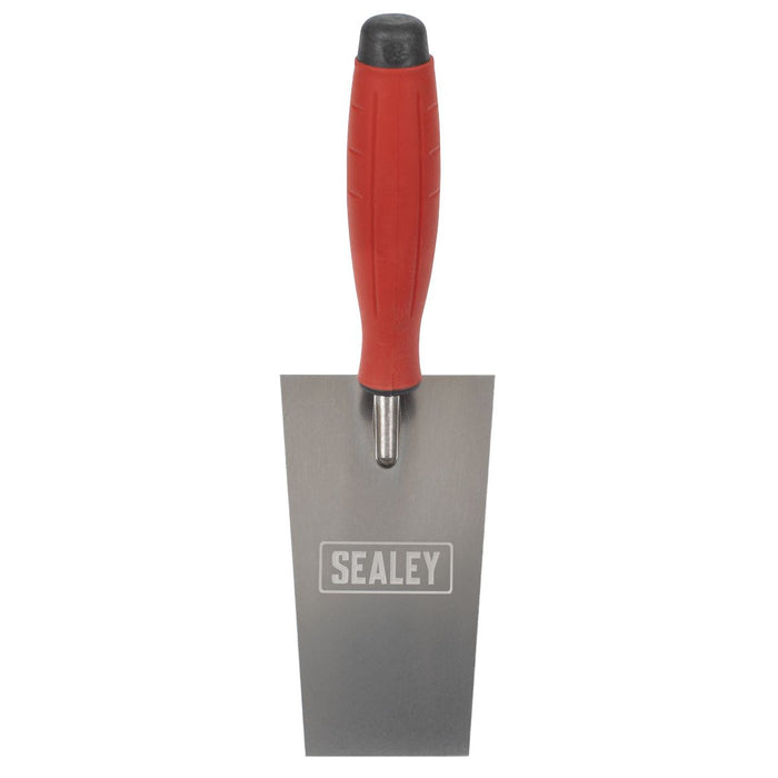 Sealey Stainless Steel Filler Trowel with Rubber Handle 140mm T1208 Sealey - Town Tools 