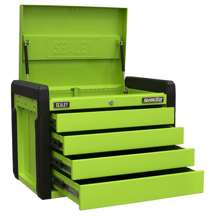 Superline Pro Superline PRO Push-to-Open Topchest 4 Drawer - Green APPD4G Superline Pro - Town Tools 