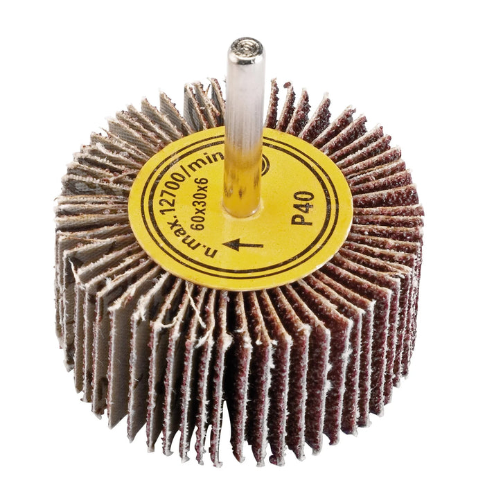 Draper Abrasive Flap Wheel, 60 x 30mm, 40 Grit - PTAFW60