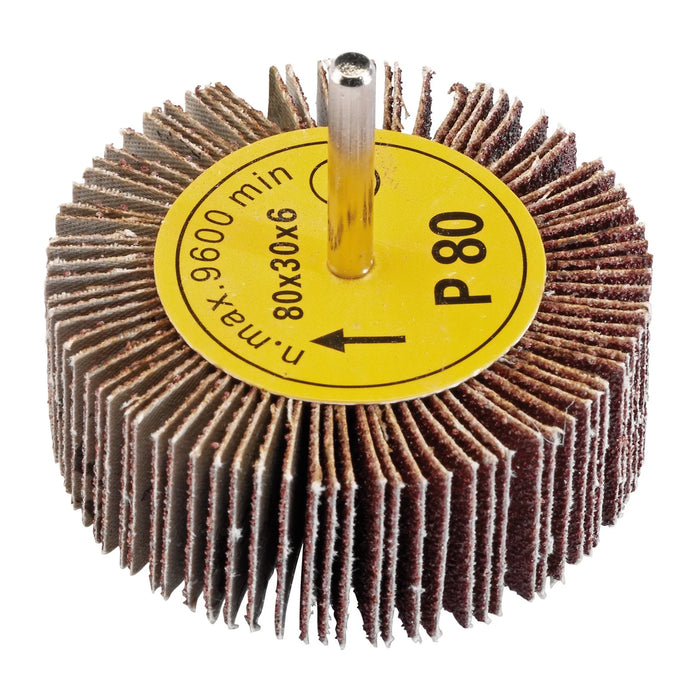 Draper Abrasive Flap Wheel, 80 x 30mm, 80 Grit - PTAFW80